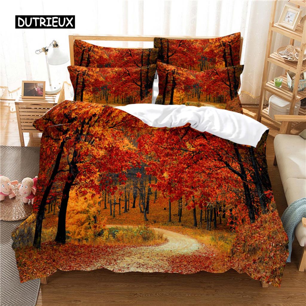 Постельное белье Green Forest Комплект пододеяльника 3d Постельное белье Цифровая печать Постельное белье размера Queen Модный дизайн