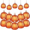 12Pcs Fall Mini Pumpkin Balls Hanging Thanksgiving Pumpkin Ornament Halloween Christmas Tree Decoration Farmhouse Home Party Decor