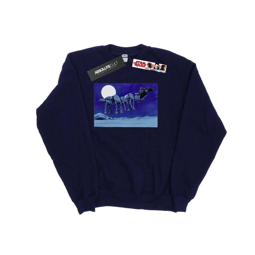 Star Wars Mens Christmas AT-AT Sleigh Sweatshirt
