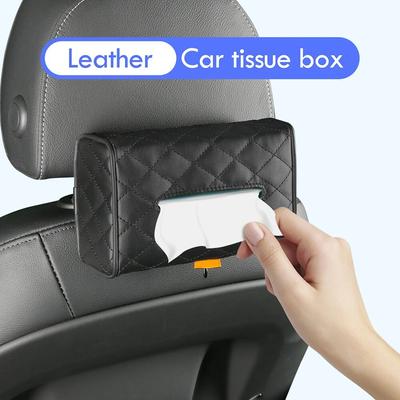 Автомобильная коробка для салфеток, кожаный держатель для туалетной бумаги, чехол для салфеток на спинке сиденья, контейнер для салфеток, органайзер, держатель, автомобильное внутреннее хранение