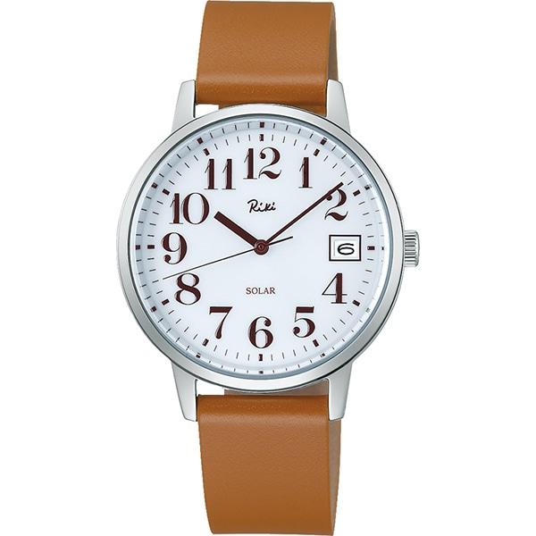 Seiko Women's AKPD402 (RIKI Solar Women's Leather Band) Round Watch Stainless Case Analog