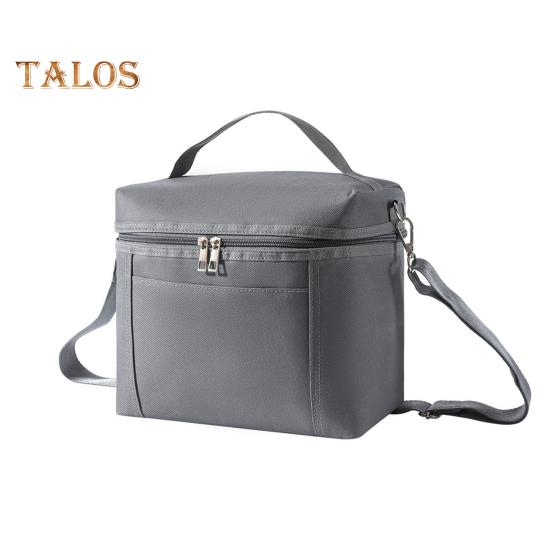 Изолированная сумка для ланча для взрослых, легкая нейлоновая водонепроницаемая коробка для ланча со съемным регулируемым ремешком, многоразовая термосумка для пикников на работе