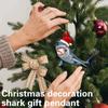 Фестивальный подвесной шарм в форме акулы, акриловое украшение для рождественской елки и салона автомобиля, декоративная подвеска для интерьера