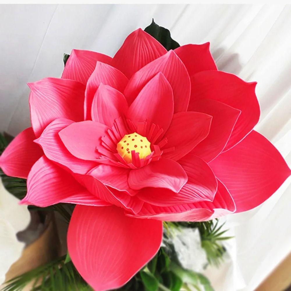 Fashion Simulation Lotus Flower Artificial Large Foam Fake Flowers New PE Giant Lotus Flower