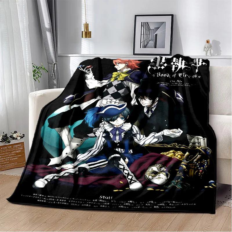 3D аниме Черный дворецкий мультяшное одеяло, мягкое одеяло для дома, спальни, кровати, дивана, пикника, путешествий, офиса, отдыха, одеяло, детское одеяло