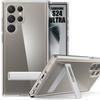 Protective Case - BOOLING - for Samsung Galaxy S24 Ultra - Transparent TPU - Flexible - Adjustable Stand