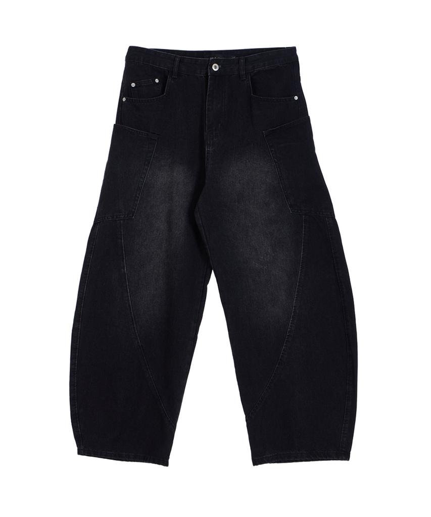 MAKEITTO Balloon Wide Denim Pants_Black