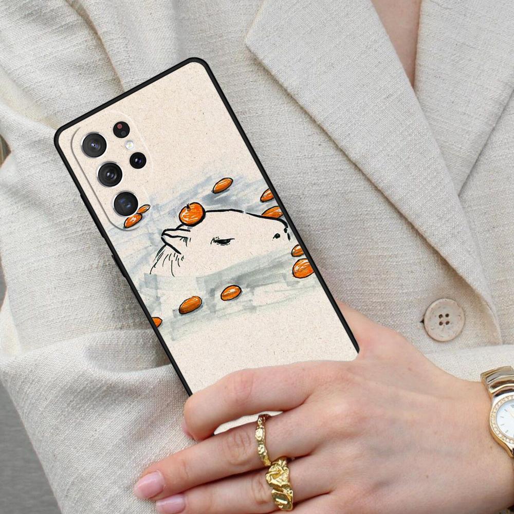 Милый чехол для телефона с капибарой для Samsung Galaxy S26 Ultra S25 S24 S23 S22 S21 S20 Note10