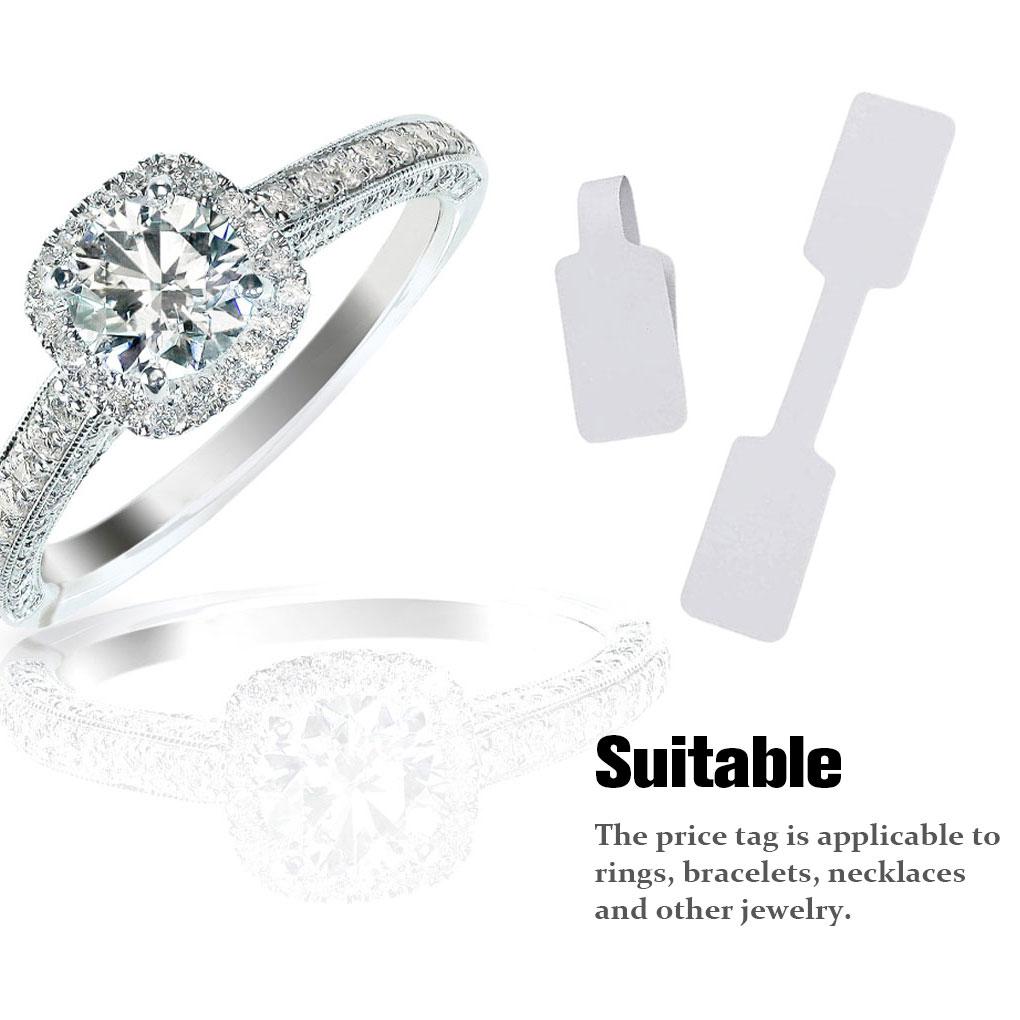 100Pcs Price Tags Jewelry Tag Portable Blank Label Square Heads Paper Sticker Jewelry Display Card Rectangle Labels for