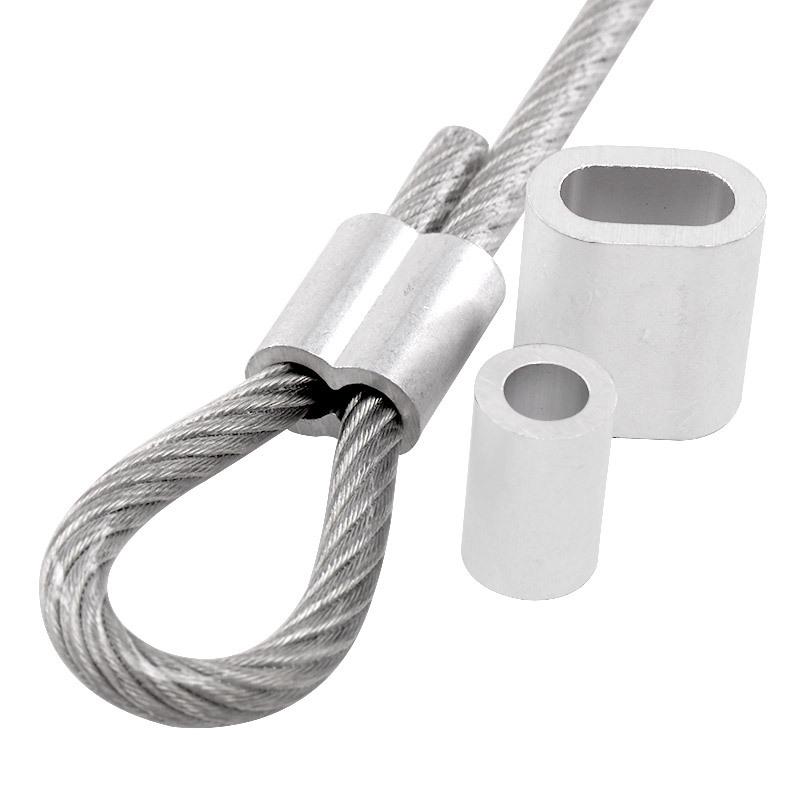 Aluminum Wire Rope Sleeve Ferrule Clip for 1-10mm Cables