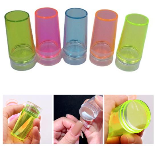 Yousheng Штамп для нейл-арта Односторонний Недеформирующийся Флуоресцентный Силиконовый Штамп для ногтей Скребок Прозрачный Инструмент для маникюра