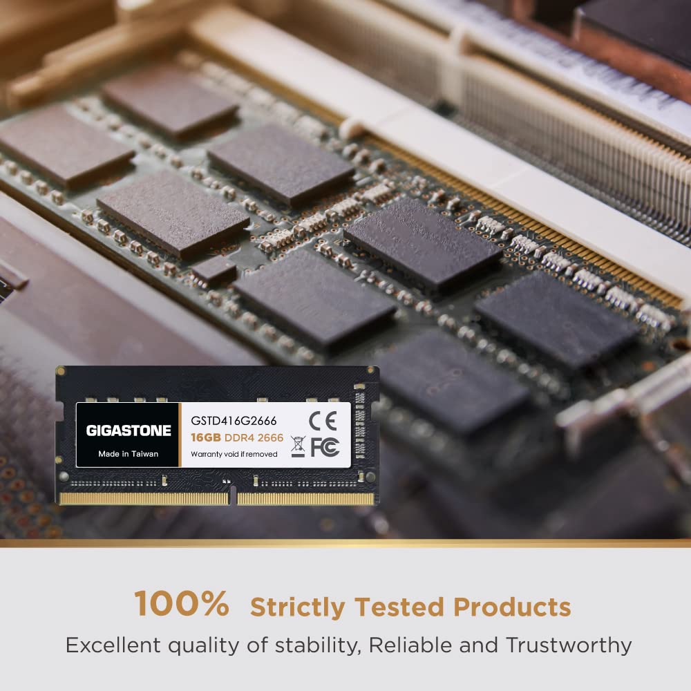 Gigastone 16 ГБ x 1 DDR4 2666 МГц или CL19 SODIMM 260-контактный небуферизованный модуль памяти для ноутбука [Память DDR4] (2400МГц 2133МГц) PC4-21300