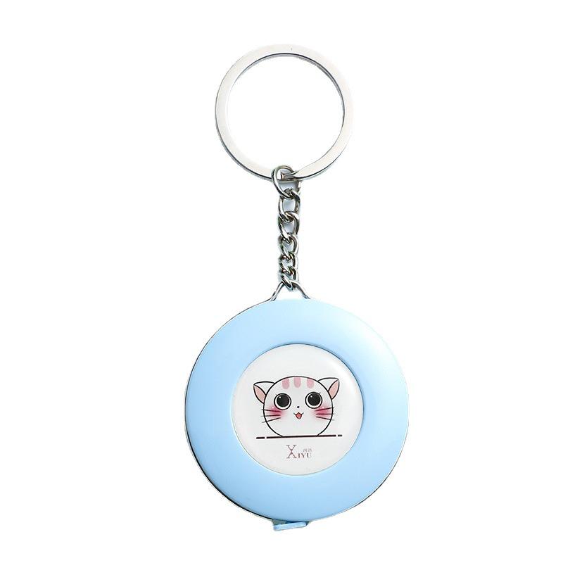 Мини-портативная рулетка 2 м - мягкая, телескопическая, самоблокирующаяся линейка с брелоком