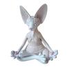 Meditation Yoga Happy Cat Whimsical Buddha Sphinx Cat Statue Art Deco Sculpture Outdoor Garden Statue 3D Home Decor