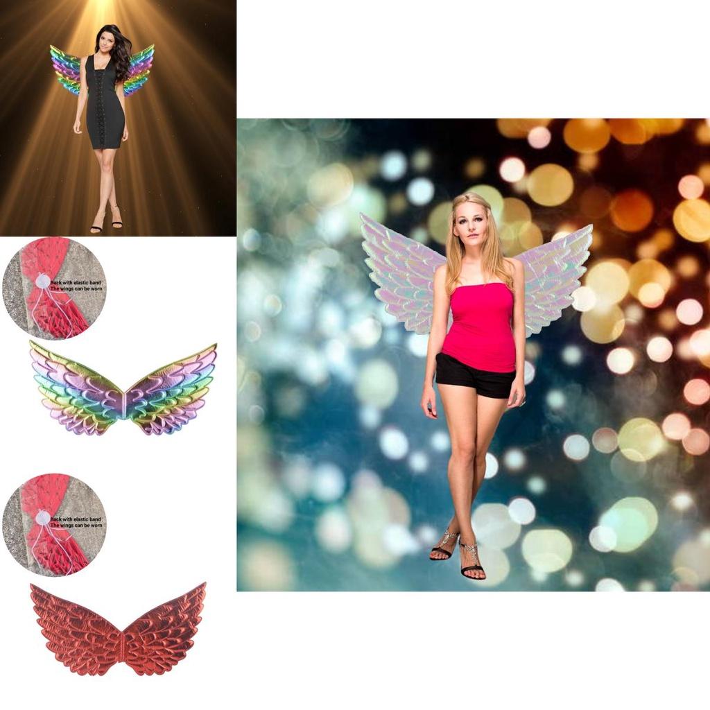 Красочные крылья Крылья бабочки для костюмированной вечеринки Крылья эльфа Крылья единорога