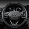 Кожаный чехол на руль автомобиля из микрофибры для Hyundai Veloster II I30 III 2018-2022 Elantra (США) - 2023 Автоаксессуары