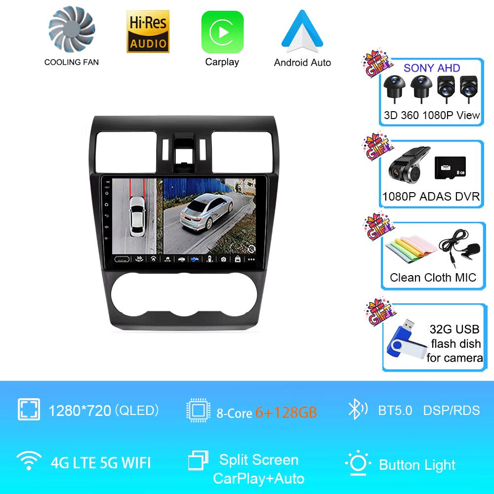 Автомагнитола Android 14 Стерео Для Subaru Forester XV WRX 2012- 2015 Для Impreza Мультимедийный Видеоплеер Навигация GPS Головное Устройство