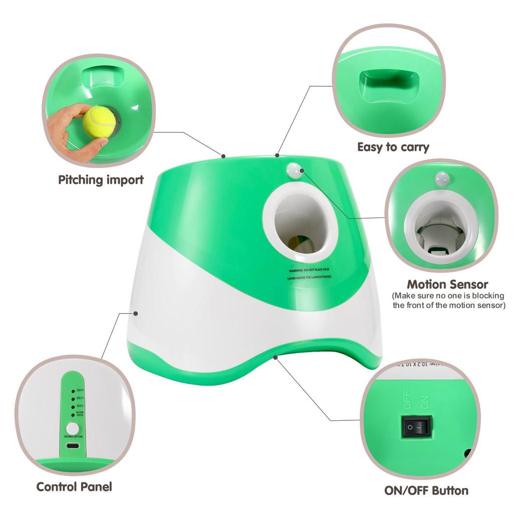 Automatic Dog Ball Launcher for Border Collies - Tennis Ball Throwing and Bouncing Toy