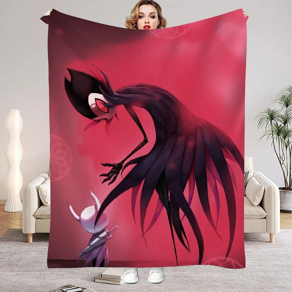 Плед Hollow Knight с рисунком из игры, фланелевый плед для декора гостиной, спальни, новогодний, рождественский подарок для фанатов
