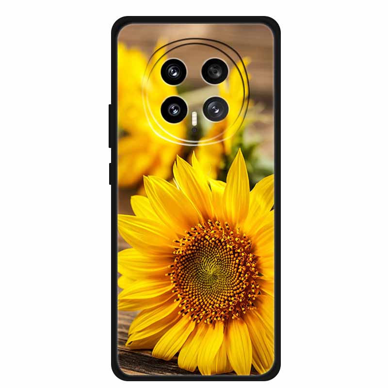 Защитный чехол для мобильного телефона For Honor Magic8 5G, с цветочным рисунком, мягкий, черный силикон, задняя крышка для Honor Magic 8 2025, чехол Funda