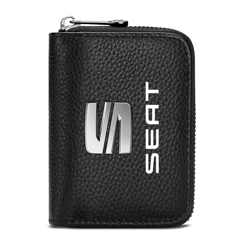 Кошелек для водительских прав, ID-карты, банковской карты, автомобильный стайлинг для SEAT Leon 5F Ibiza 5 6 MII Altea Toledo 3 Cordoba Alhambra