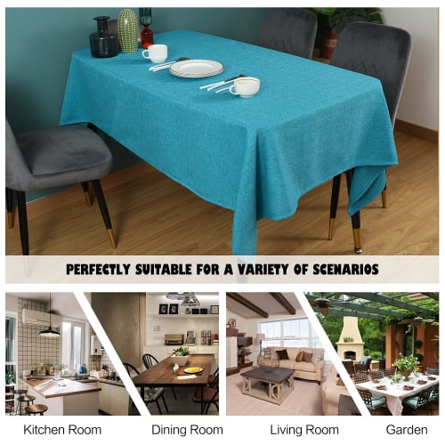 SEASHORE TREE Стильная скатерть, 140x180см, Ткань типа лен, Подкладка на обеденный стол, Защита стола, Водоотталкивающая, Водонепроницаемая, Плотная, Однотонная, Ва