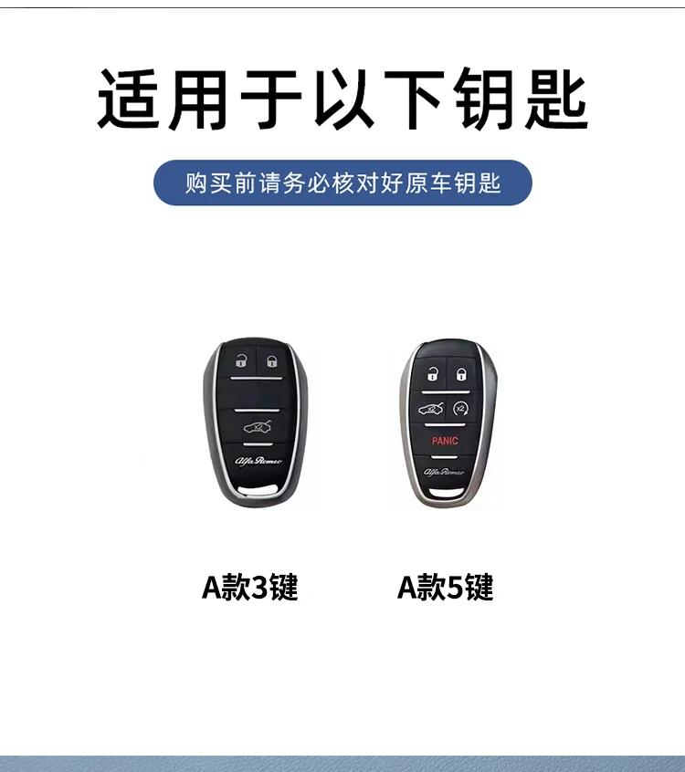 For Alfa Romeo 2026 Hot Sticker for Alfa Romeo Giulia 2015 +Stelvio 2016+ Spider Etcetera Car Remote Key Case Cover Shell Protec