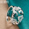 925 Sterling Silver Heart-Shaped AAA Zircon Ring Fashion Wedding Jewelry