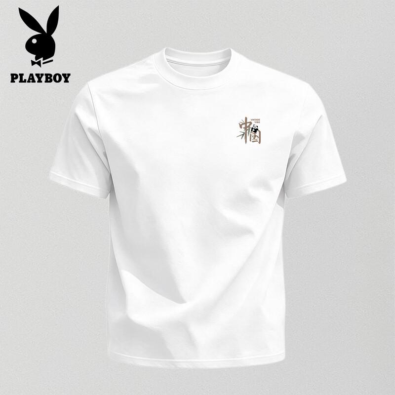 PLAYBOY Мужская футболка из чистого хлопка с принтом медведя