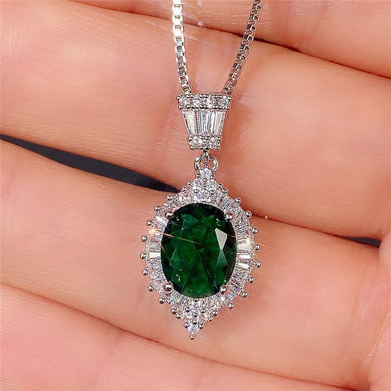 Huitan Fashion Design Female Necklace Anniversary Party Luxury Lady 'S Necklaces With Brilliant Cubic Zirconia Gift New Jewelry