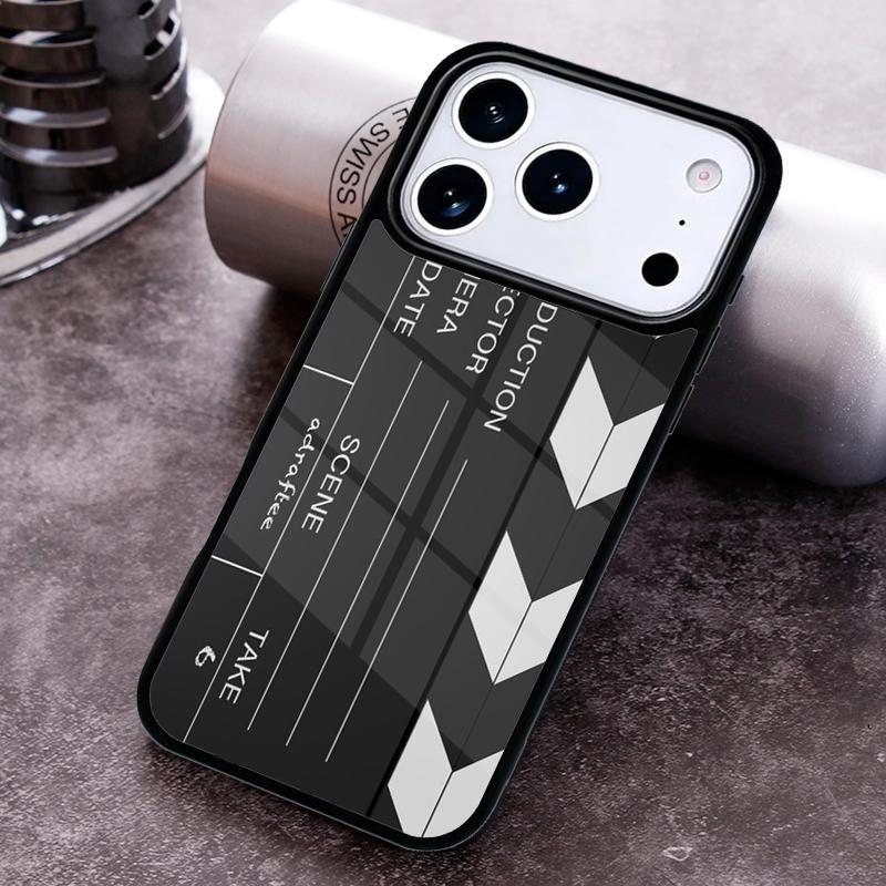 Clapper board Film Movie maker Phone Case For iPhone 17 16 15 14 13 12 11 Pro Max Plus 17Air Soft Silicone Cover