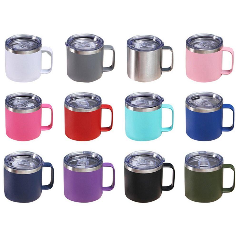 Stainless Steel Handle Mug Double-layer Mini Vacuum Cup Fashion Coffee Mug Office/School