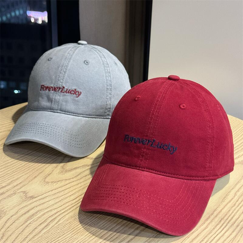 Популярная простая washed-эффект хлопковая мягкая кепка-бейсболка женская весенне-летняя тонкая студенческая мужская и женская кепки