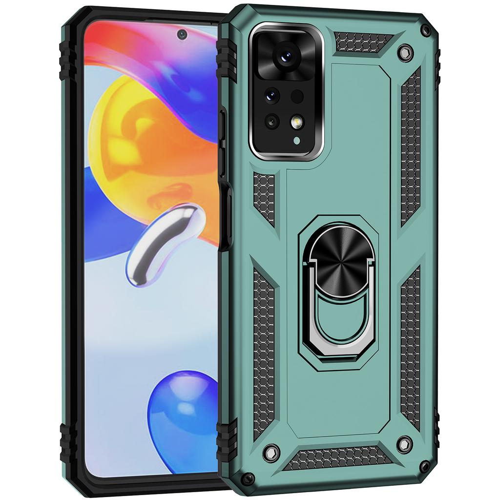 For Xiaomi Redmi Note 11E Pro 5G/Xiaomi Redmi Note 11 Pro 5G (Qualcomm) Case PC+TPU Phone Cover with Kickstand