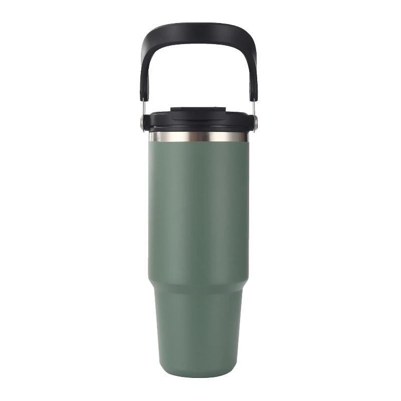 304 Stainless Steel Insulated CupCustomizable Logo Men And Women Double Wall Portable With Handle Heat-resistant Drinkware Cup