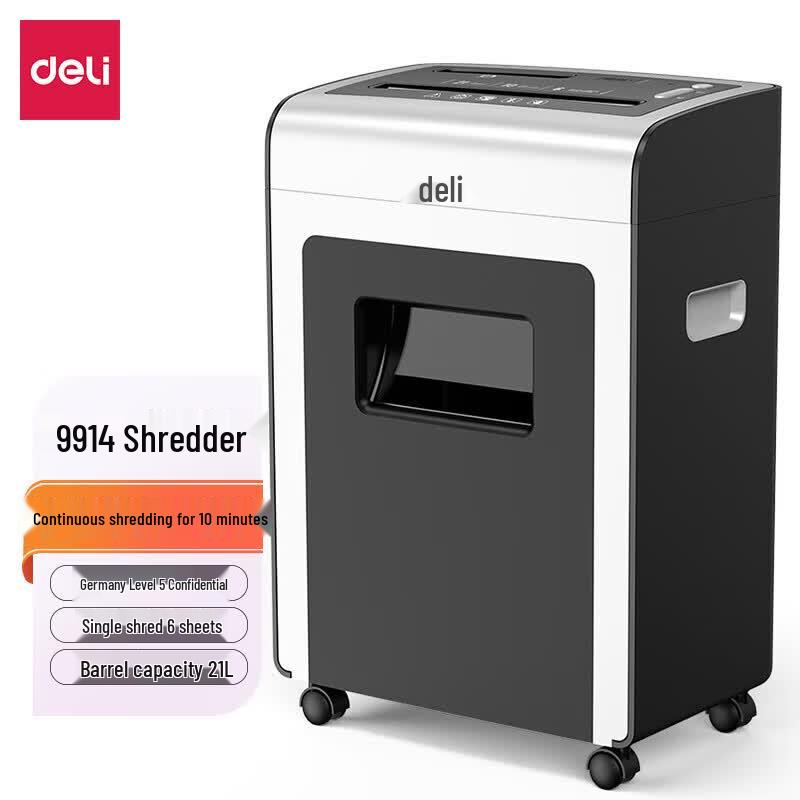 Deli 9914 P-5 High-Security Cross-Cut Shredder CN plug (adapter included)