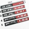 1 PCS 3D Metal Car Emblem 5.0L 5.7L 6.0L 6.8L LS1 LS2 LS3 LS6 COYOTE V8 Logo Body Badge Trunk Sticker Decal For Do-dge JE-EP Ch-evrolet F-ord Etc.