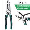 Ten-in-one Multifunctional Stripping Pliers Pointed Cable Cutter Stripping Pliers Crimping Tool Electrician Stripping Pliers