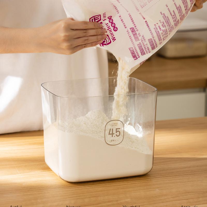 Rice Bucket Household Sealed Cereals and Cereals Large Capacity Rice Box Multi-specification Rice Flour Storage Moisture-proof