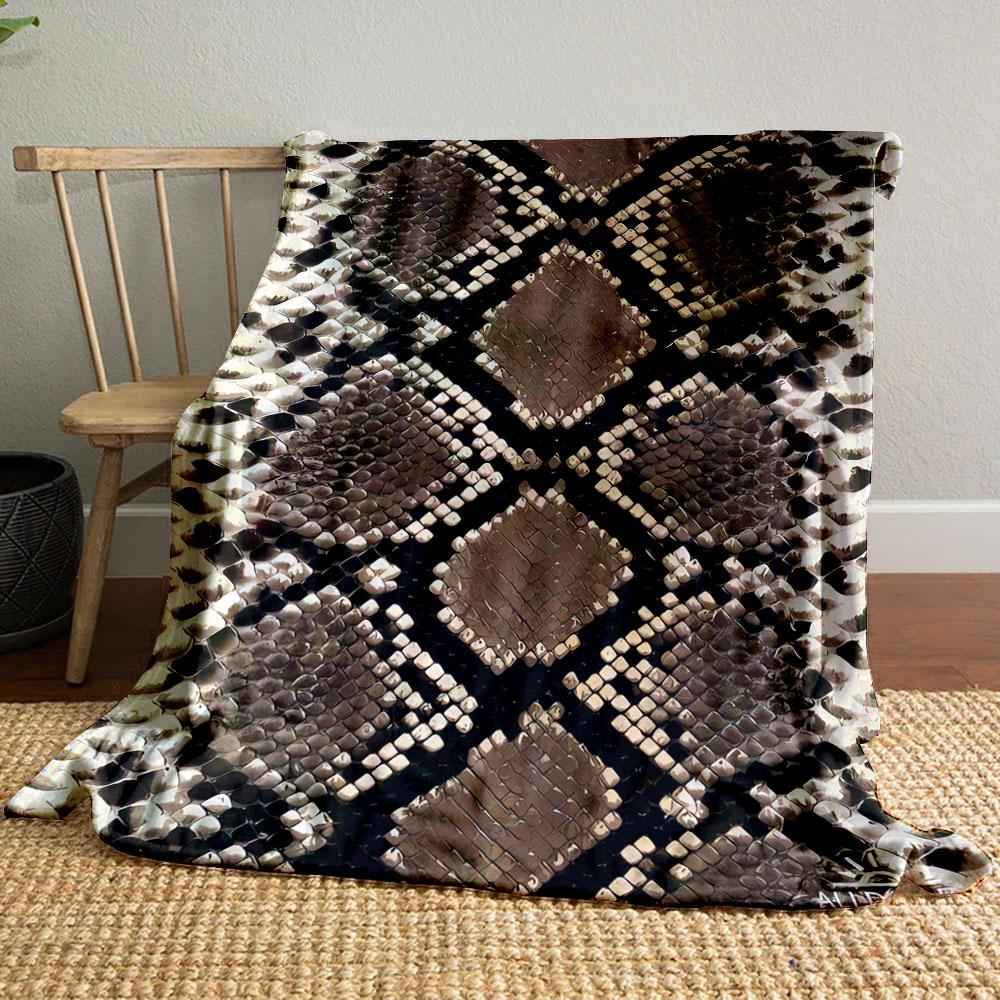 Snake Print Cozy Blanket bedroom Blanket for Livingroom Couch lunch break Soft throw for Friend's festival Gift