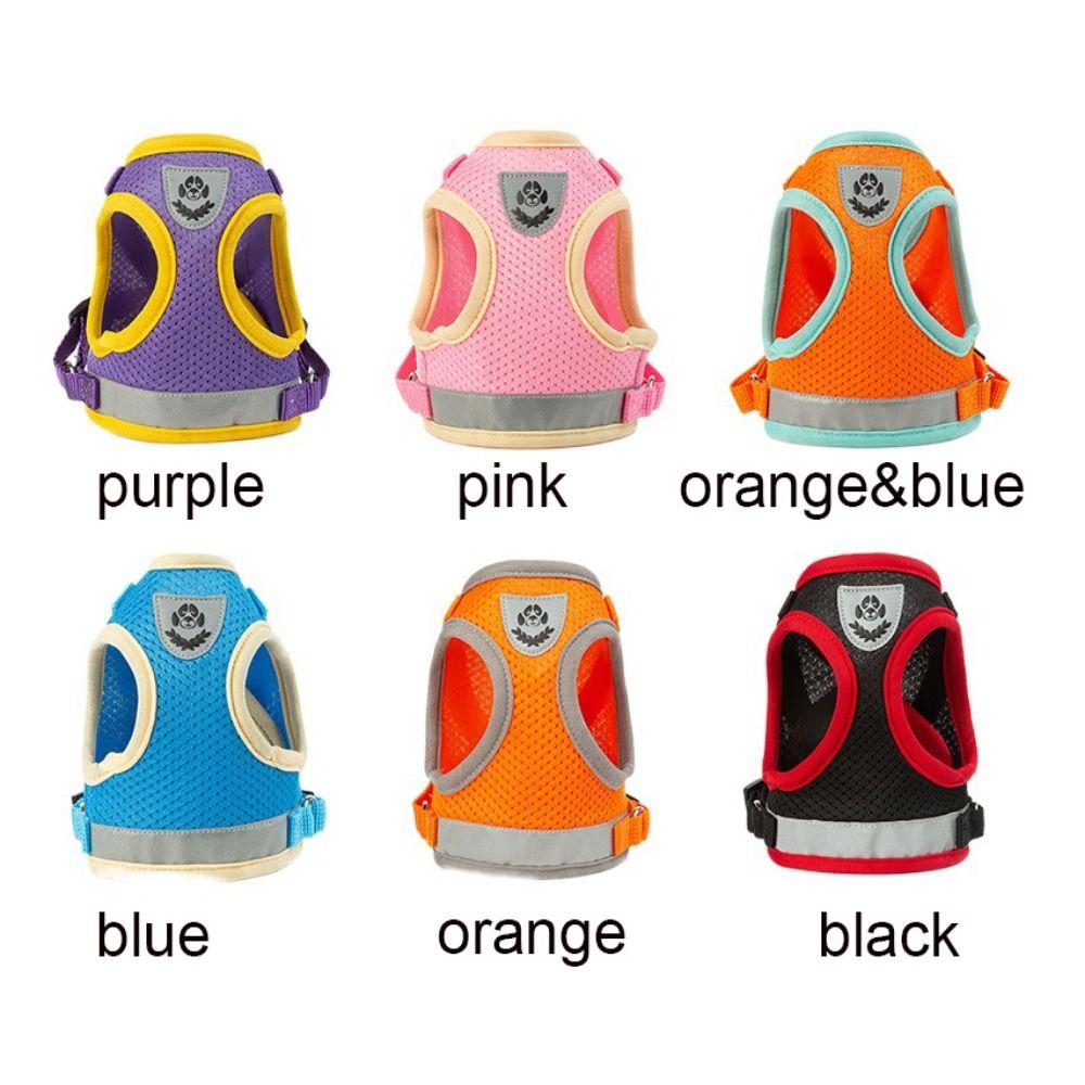 Светоотражающая шлейка и поводок для щенков, мягкие ремни для груди, сетчатый жилет для собак, для прогулок