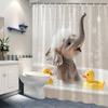 Elephant Bathtub Curtain, Bubbles & Ducks, Whimsical, Washable