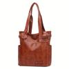 Retro Crocodile Pattern Tote Bag for Women - Fashionable and Spacious Shoulder Handbag KTY