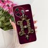 Для Xiaomi Poco F7 Pro 5G Чехол Прозрачный Роскошная Корона Буквы от А до Я 2D Плоский Узор Мягкий Корпус 24117RK2CG
