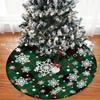 Red Swirl Design Xmas Tree Mat Plush Material Tree Base Cover Christmas Tree Skirt  Wedding Decor
