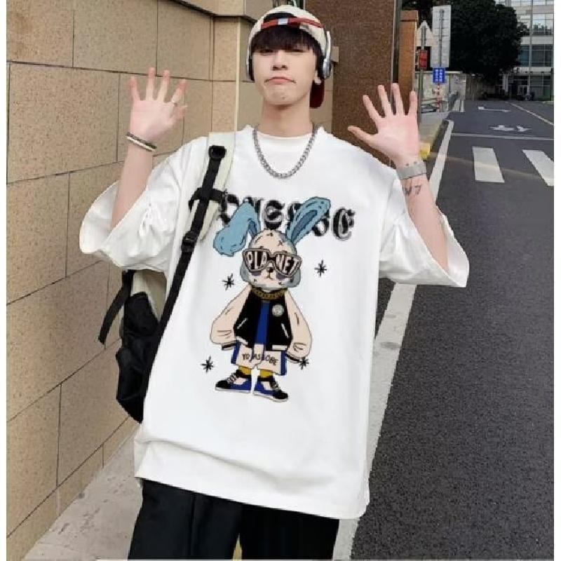 Мужские футболки с коротким рукавом с буквенным графическим принтом и половиной рукава Футболка-пуловер Повседневная футболка Мужская корейская повседневная футболка с круглым вырезом в стиле ретро