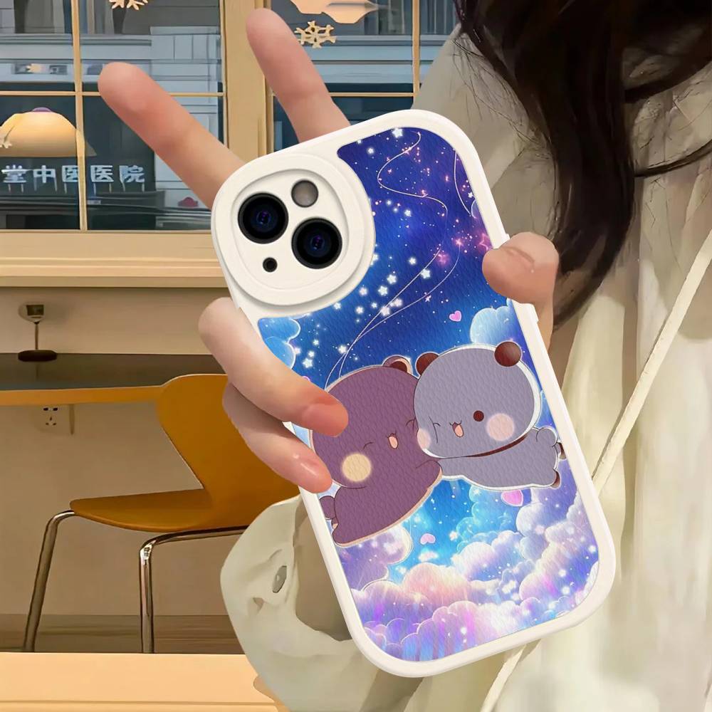 Милый Чехол Для Телефона Из ПУ Кожи Bubu Dudu Для IPhone 16 15 14 13 12 11 Pro Max Plus Задняя Крышка Fundas