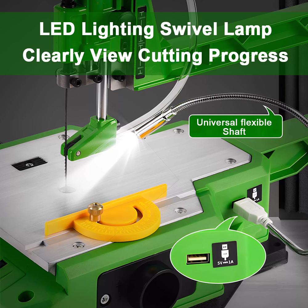 Электрическая настольная криволинейная пила многофункциональная беспыльная лобзиковая пила бытовая деревообрабатывающая проволочная пила машина аккумуляторная пила отрезная машина
