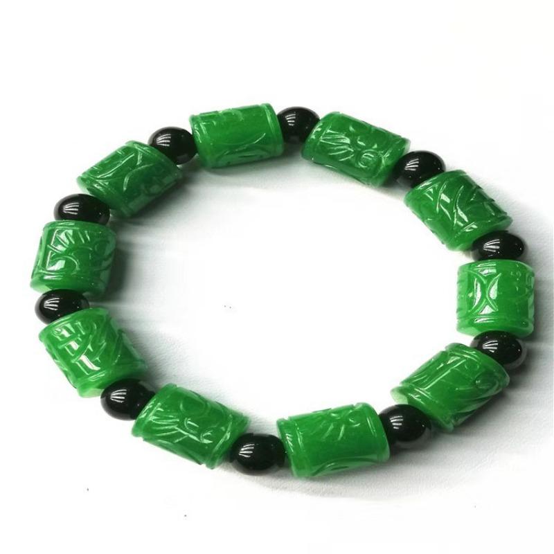 Изумрудный сухой зеленый браслет Tielongsheng из мьянмы нефрита паспарту, браслет из рисовых шариков, оптовая продажа