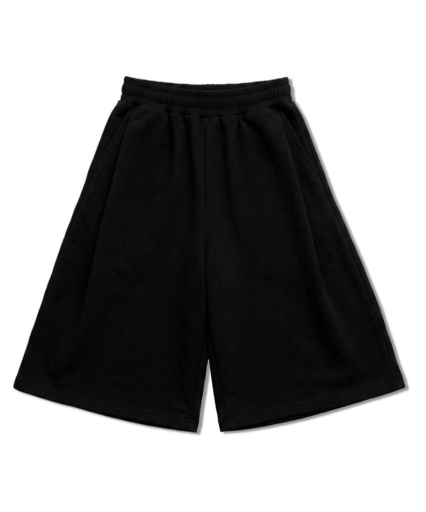 RAYFIKERS Side One-Pleat Sweat Shorts Mq7Pu489_Black
